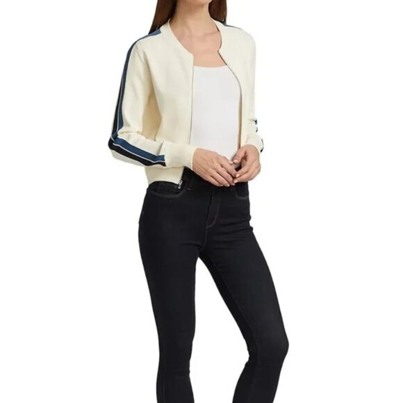 新品Theory Compact Crepe Zip Up Bomber Theory - Compact Crepe Zip Up Bomber / コンパクトクロップドジップ